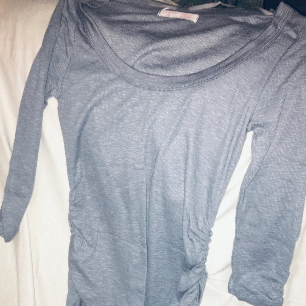 Grey Half sleeve polyester shirt